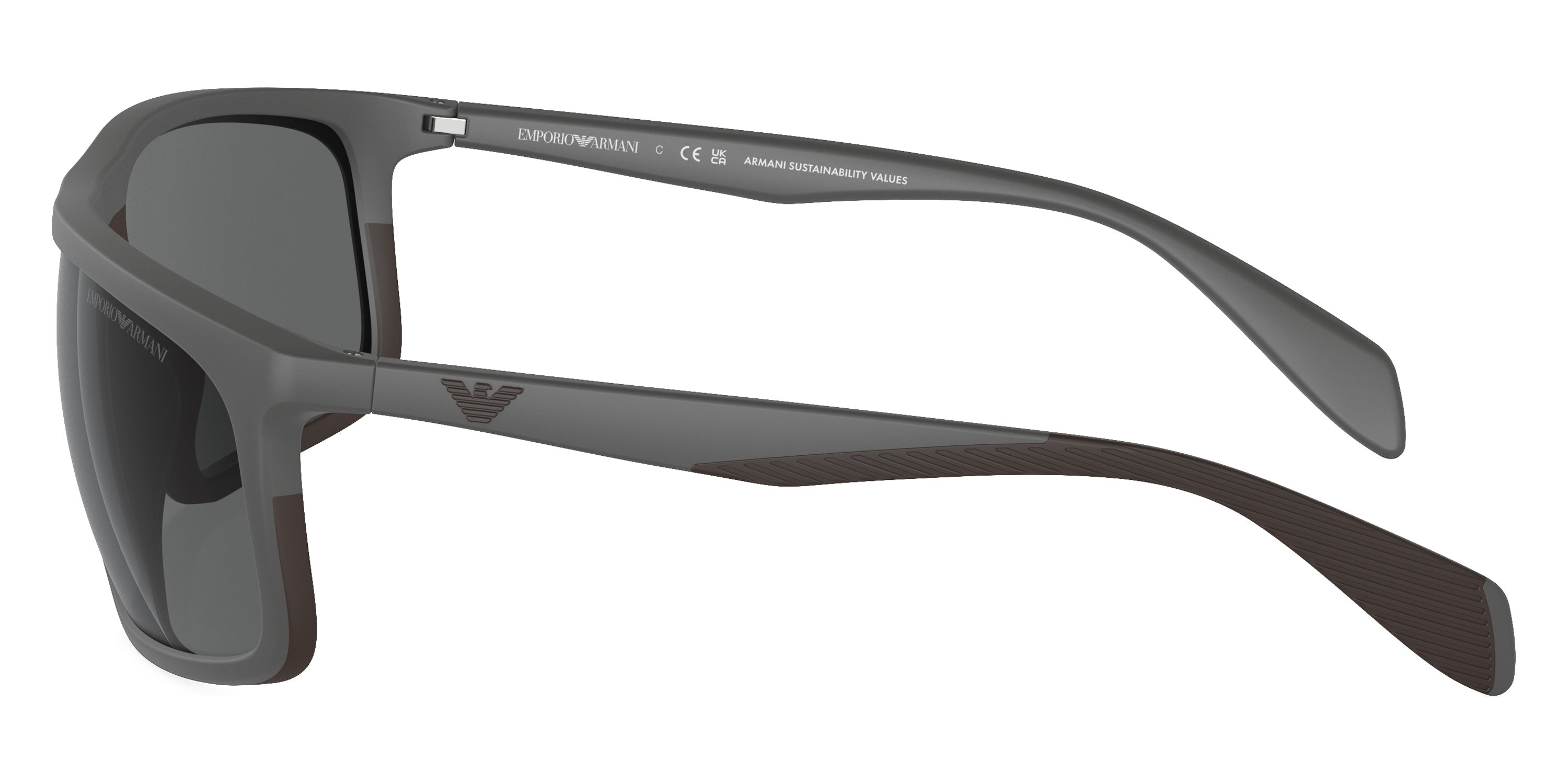 EMPORIO ARMANI SUNGLASSES - EA4212U 512687 64 - Matte Gray/Rubber Brown