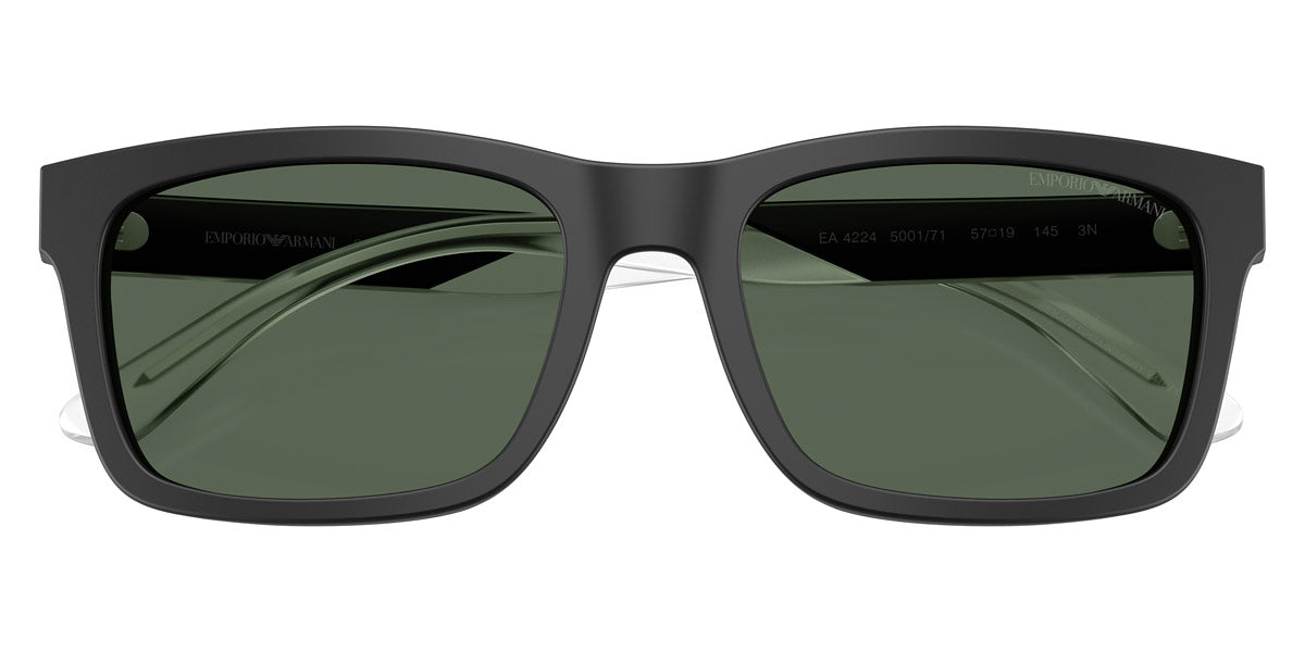 EMPORIO ARMANI SUNGLASSES - EA4224 500171 57 - Matte Top Black/Crystal