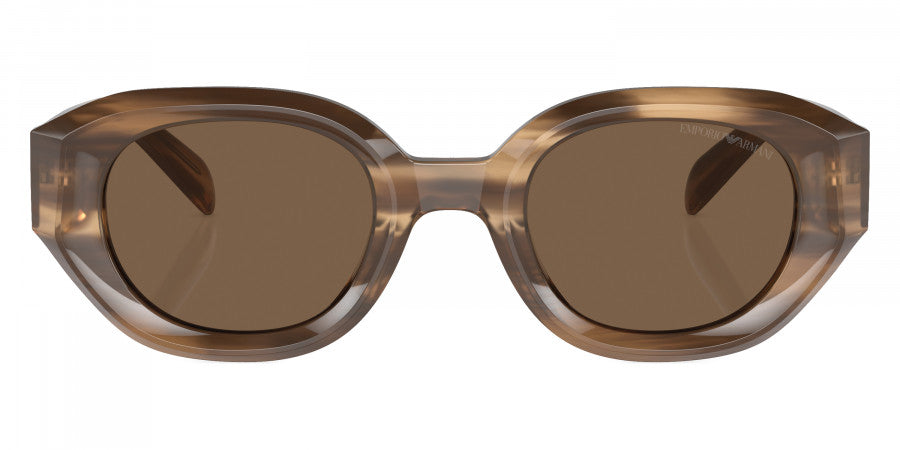 EMPORIO ARMANI SUNGLASSES - EA4230U 614973 48 - Shiny Striped Brown