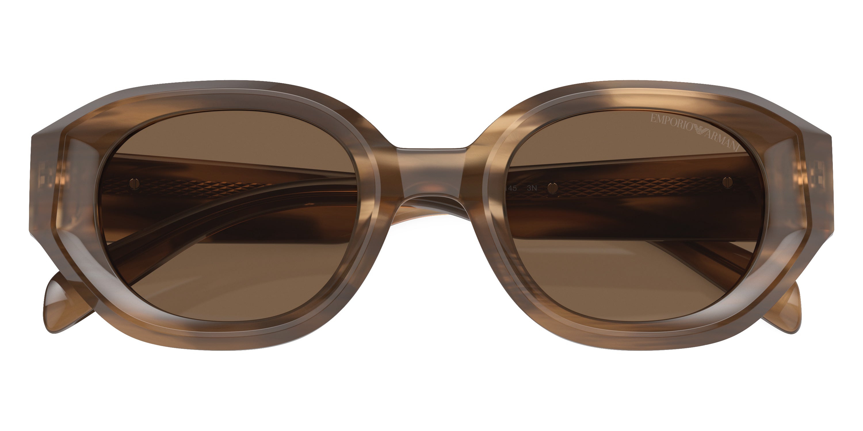 EMPORIO ARMANI SUNGLASSES - EA4230U 614973 48 - Shiny Striped Brown