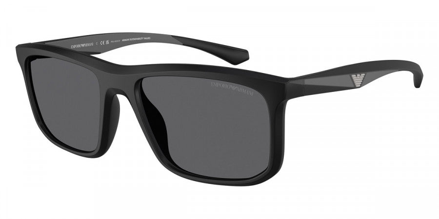 EMPORIO ARMANI SUNGLASSES - EA4234U 5001T3 57 - Matte Black/Rubber Gray