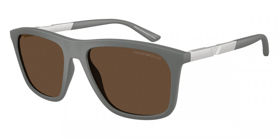 EMPORIO ARMANI SUNGLASSES - EA4237 620573 57 - Matte Gray/Aluminium