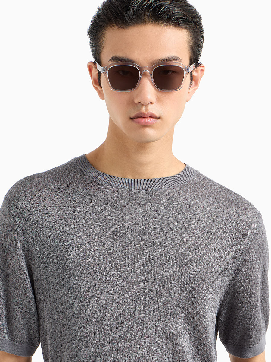 EMPORIO ARMANI SUNGLASSES - EA4245U 62507N 54 - Shiny Transparent Crystal