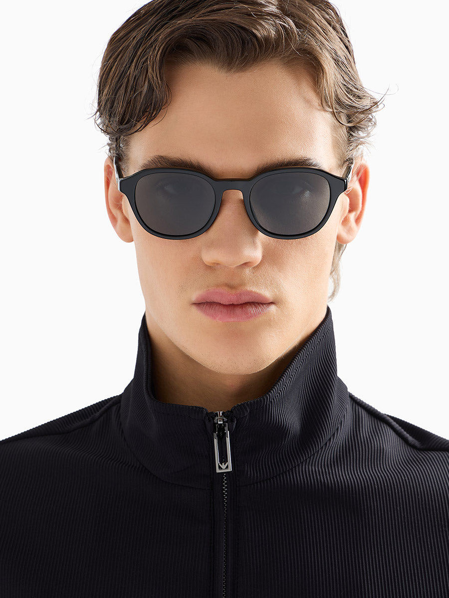 EMPORIO ARMANI SUNGLASSES - EA4247U 501787 51 - Shiny Black/Transparent Gray