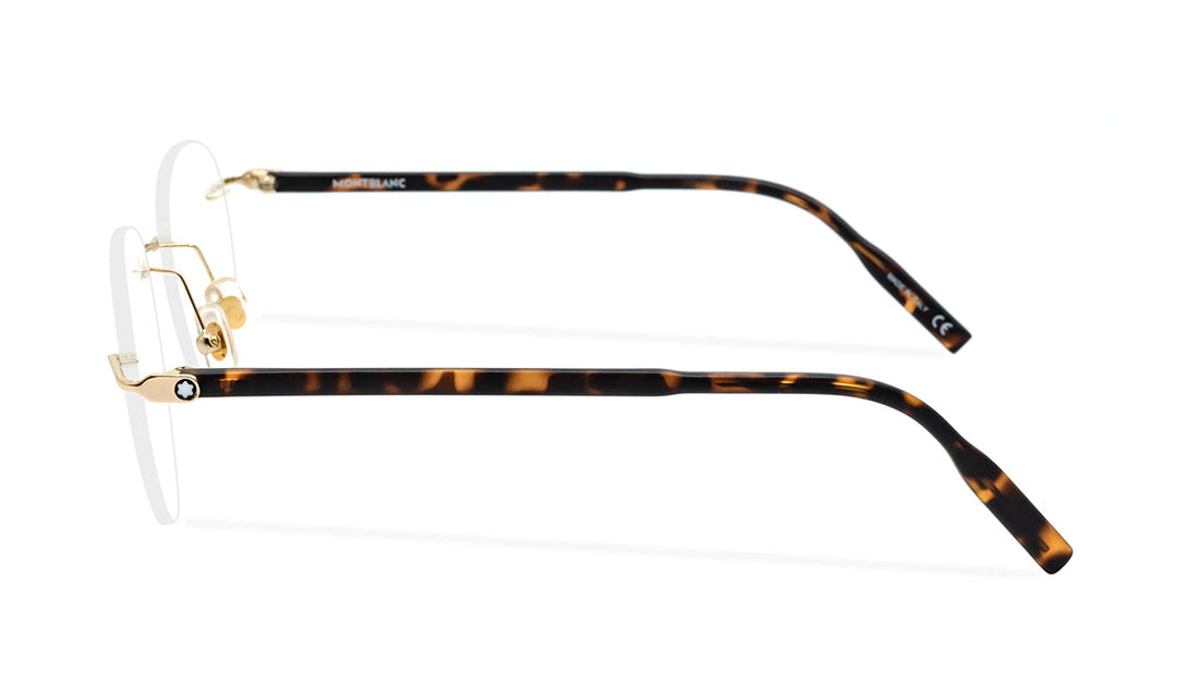 MONTBLANC EYEGLASSES - MB0224O 002 49 - Gold/Havana