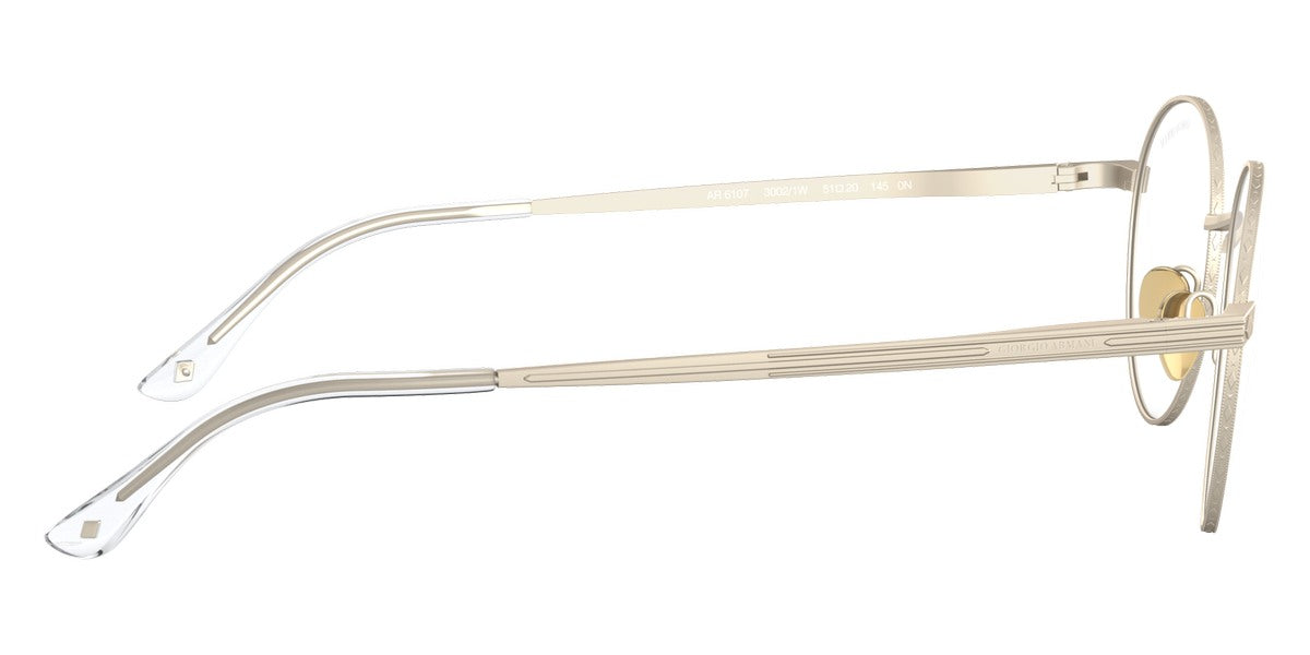 GIORGIO ARMANI EYEGLASSES - AR6107 30021W 51 - Matte Pale Gold