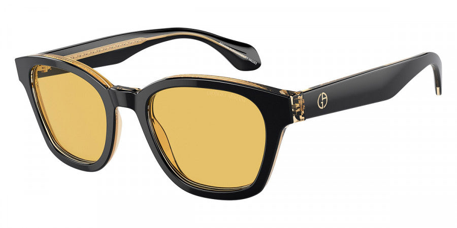 GIORGIO ARMANI SUNGLASSES - AR8207 608485 50 - Top Black/Transparent Orange