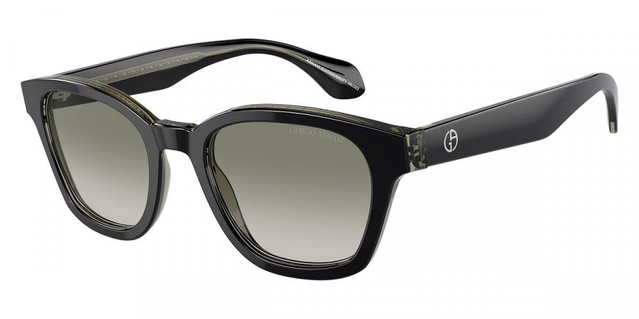 GIORGIO ARMANI SUNGLASSES - AR8207 60873M 50 - Top Black/Transparent Green