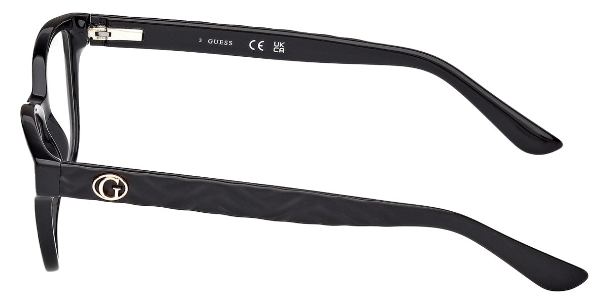 GUESS EYEGLASSES - GU50307 001 50 - Shiny Black/Matte Black