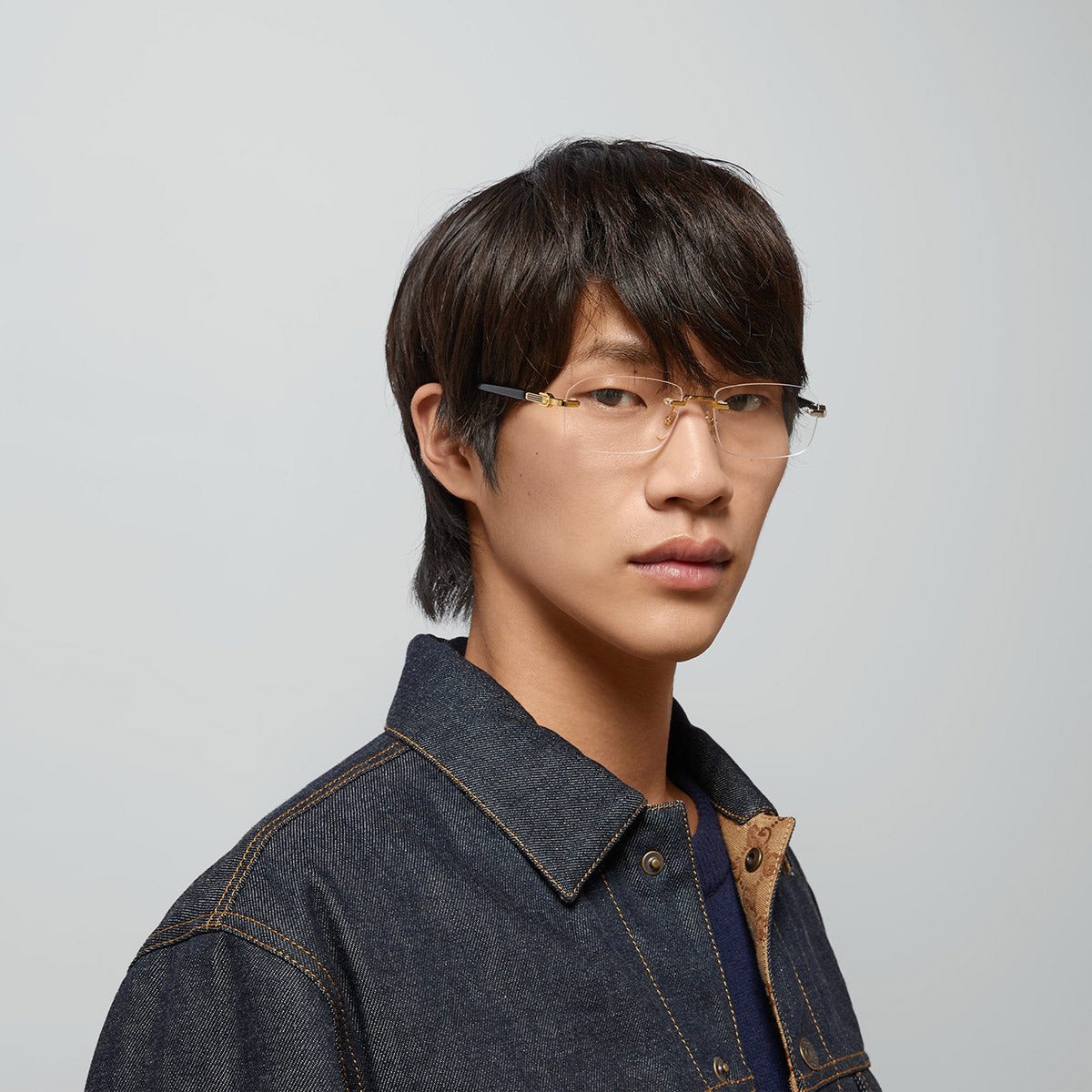 GUCCI EYEGLASSES - GG1221O 001 56 - GOLD/BLACK