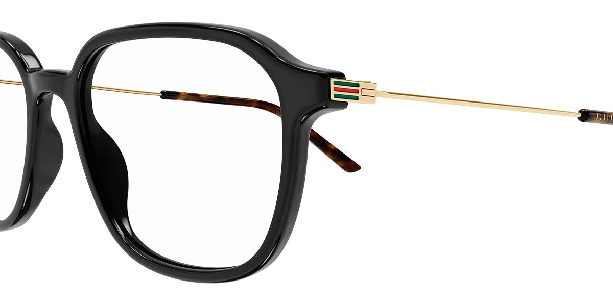 GUCCI EYEGLASSES - GG1576O 001 52 - BLACK/GOLD
