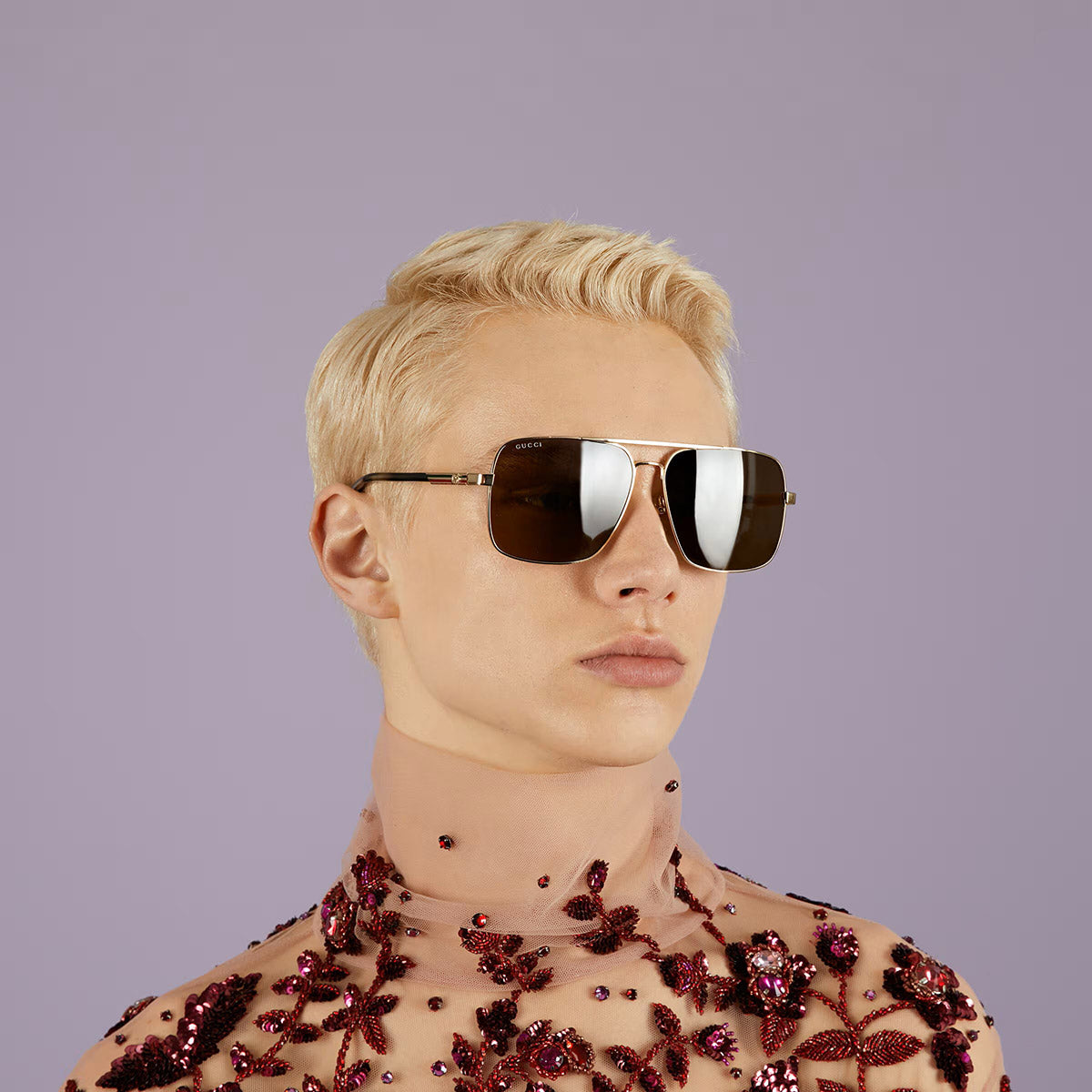 GUCCI SUNGLASSES - GG1289S 002 62 - GOLD/HAVANA