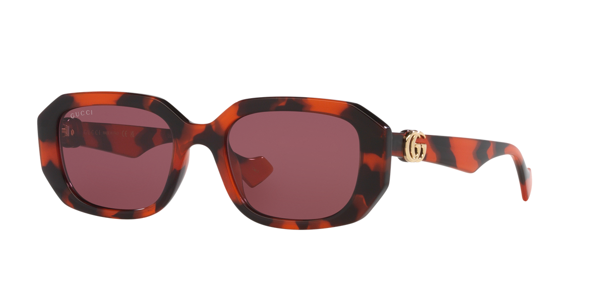 NEW Gucci GG1535S 005 Orange Havana Violet Women Geometric Sunglasses GG 1535S GUCCI Sunglasses GG1535S Orange Violet | Luxity main image 2