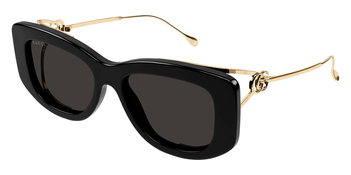 GUCCI SUNGLASSES - GG1566S 001 55 - BLACK/GOLD