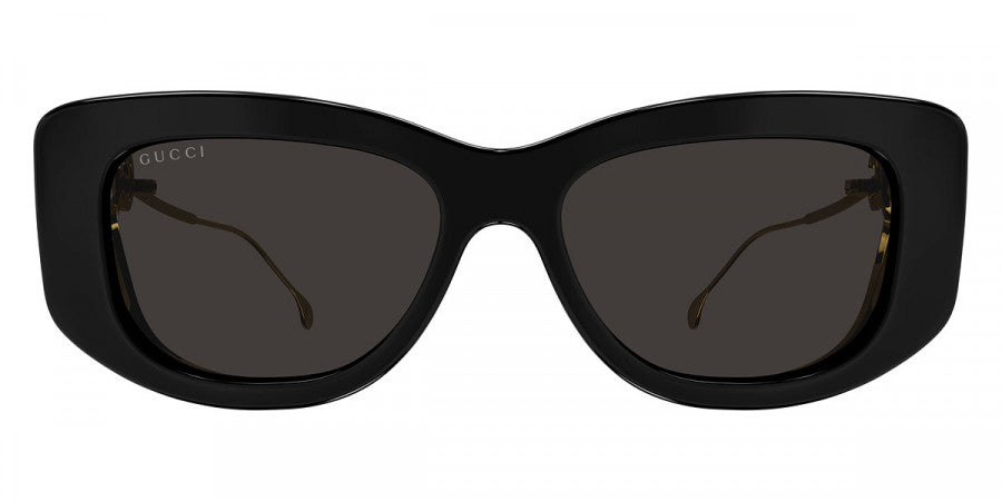 GUCCI SUNGLASSES - GG1566S 001 55 - BLACK/GOLD