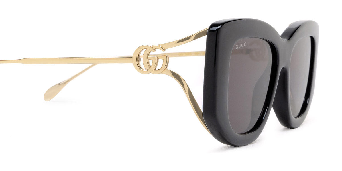 GUCCI SUNGLASSES - GG1566S 001 55 - BLACK/GOLD
