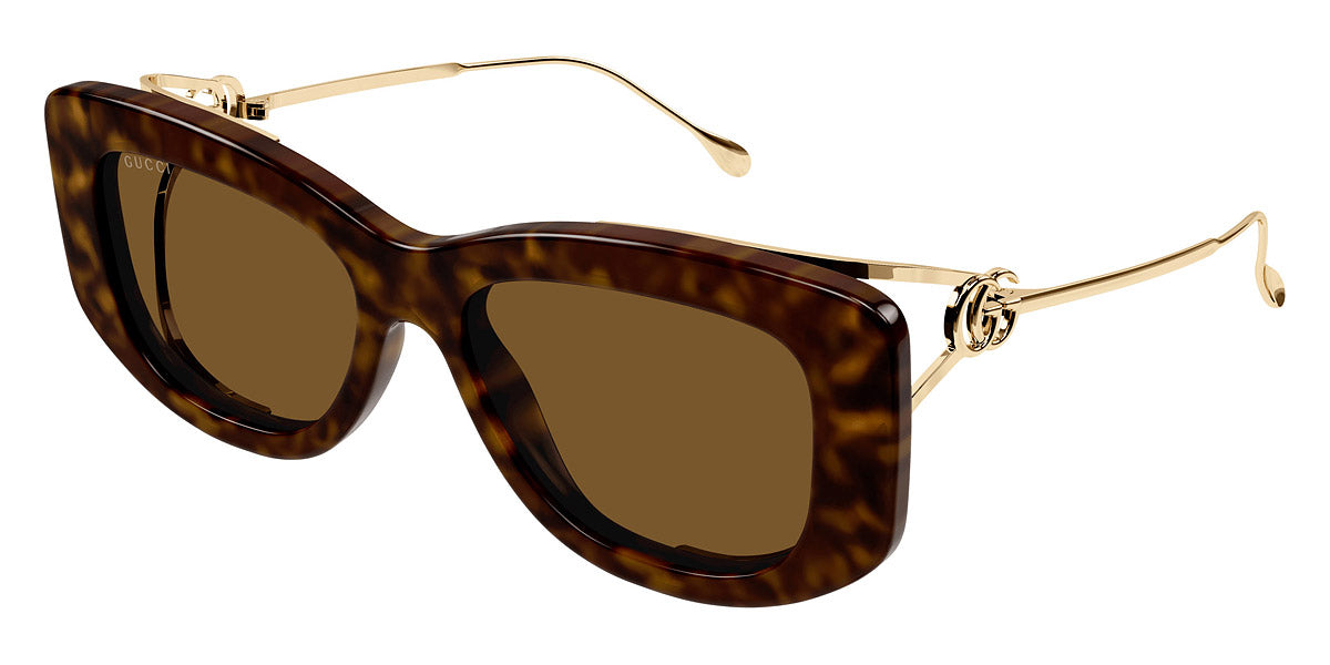 GUCCI SUNGLASSES - GG1566S 002 55 - HAVANA/GOLD