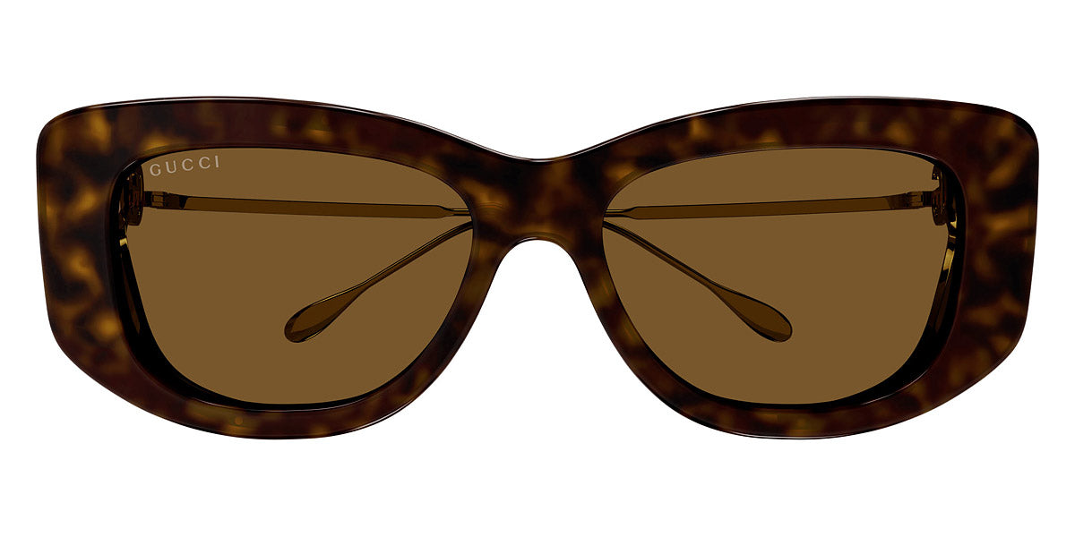 GUCCI SUNGLASSES - GG1566S 002 55 - HAVANA/GOLD