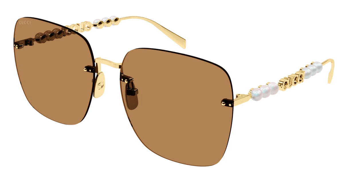 Gucci Sunglasses- LIKE NEW!! Gold & Black Metal Italy 63 mm Gucci GG0811S Sunglasses Black Gold Acetate Designer Luxury  main image 4