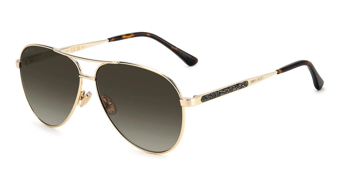 JIMMY CHOO SUNGLASSES - JIMENA/S 006JHA 60 - Gold Havana display picture 1
