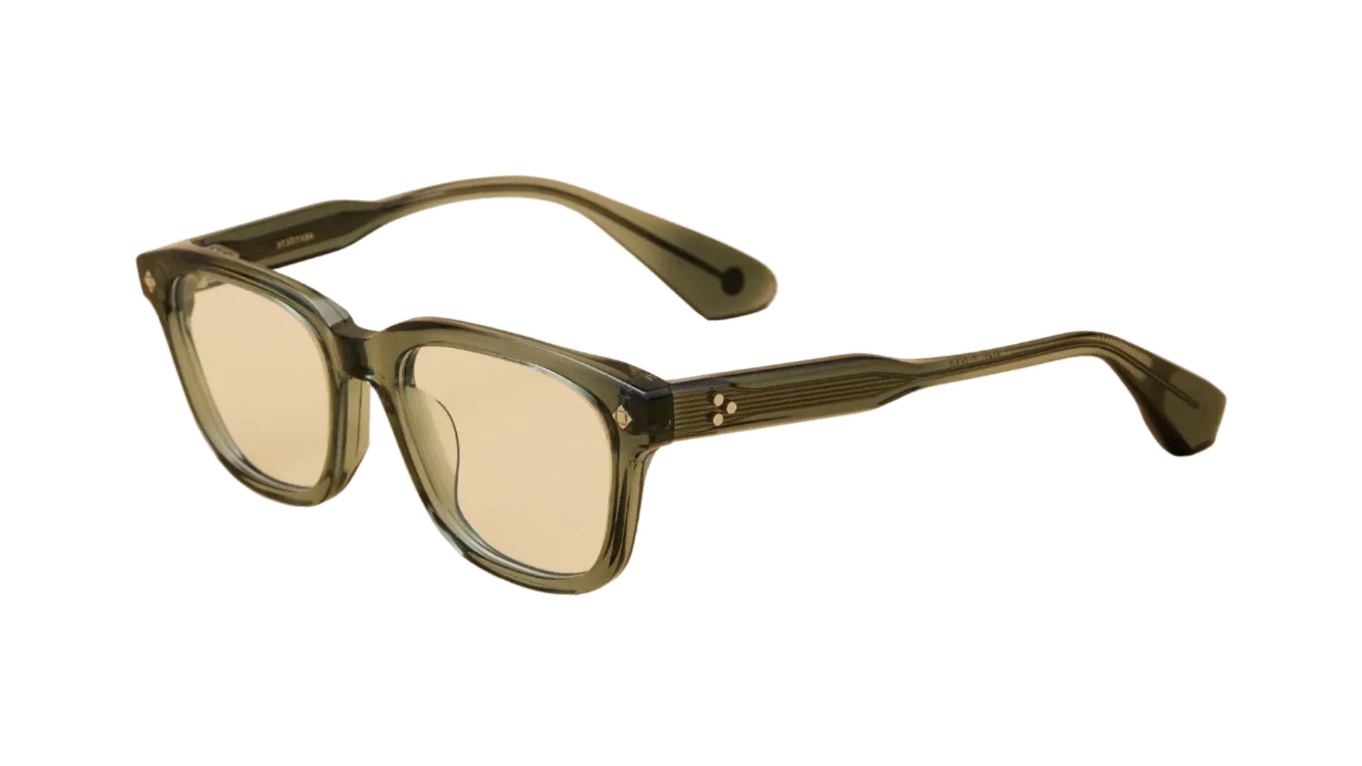 LUNETTERIE GENERALE EYEGLASSES - AESTHETE SMOKED GREEN CRYSTAL/PALLADIUM 54