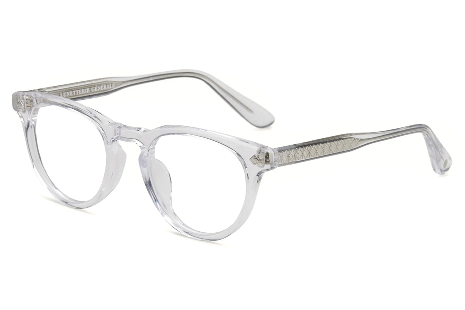 LUNETTERIE GENERALE EYEGLASSES - CASABLANCA CRYSTAL CLEAR/PALLADIUM 49