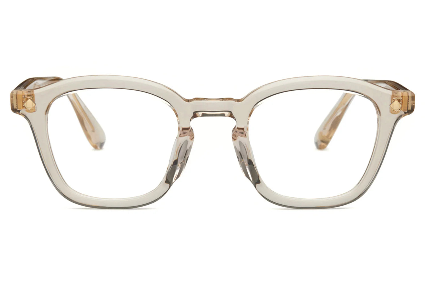 LUNETTERIE GENERALE EYEGLASSES - COGNAC SMOKED CRYSTAL/18K GOLD 48