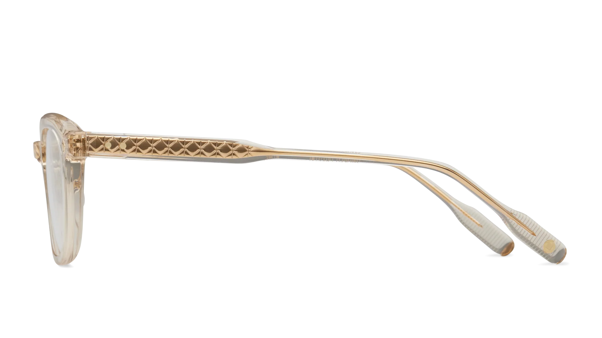 LUNETTERIE GENERALE EYEGLASSES - ENIGMA SMOKED CRYSTAL/18K GOLD 47