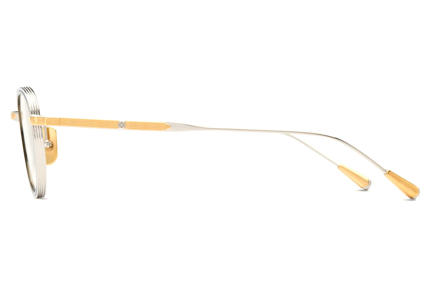 LUNETTERIE GENERALE EYEGLASSES - PANACHE PALLADIUM/18K GOLD & OLIVE INLAY 48