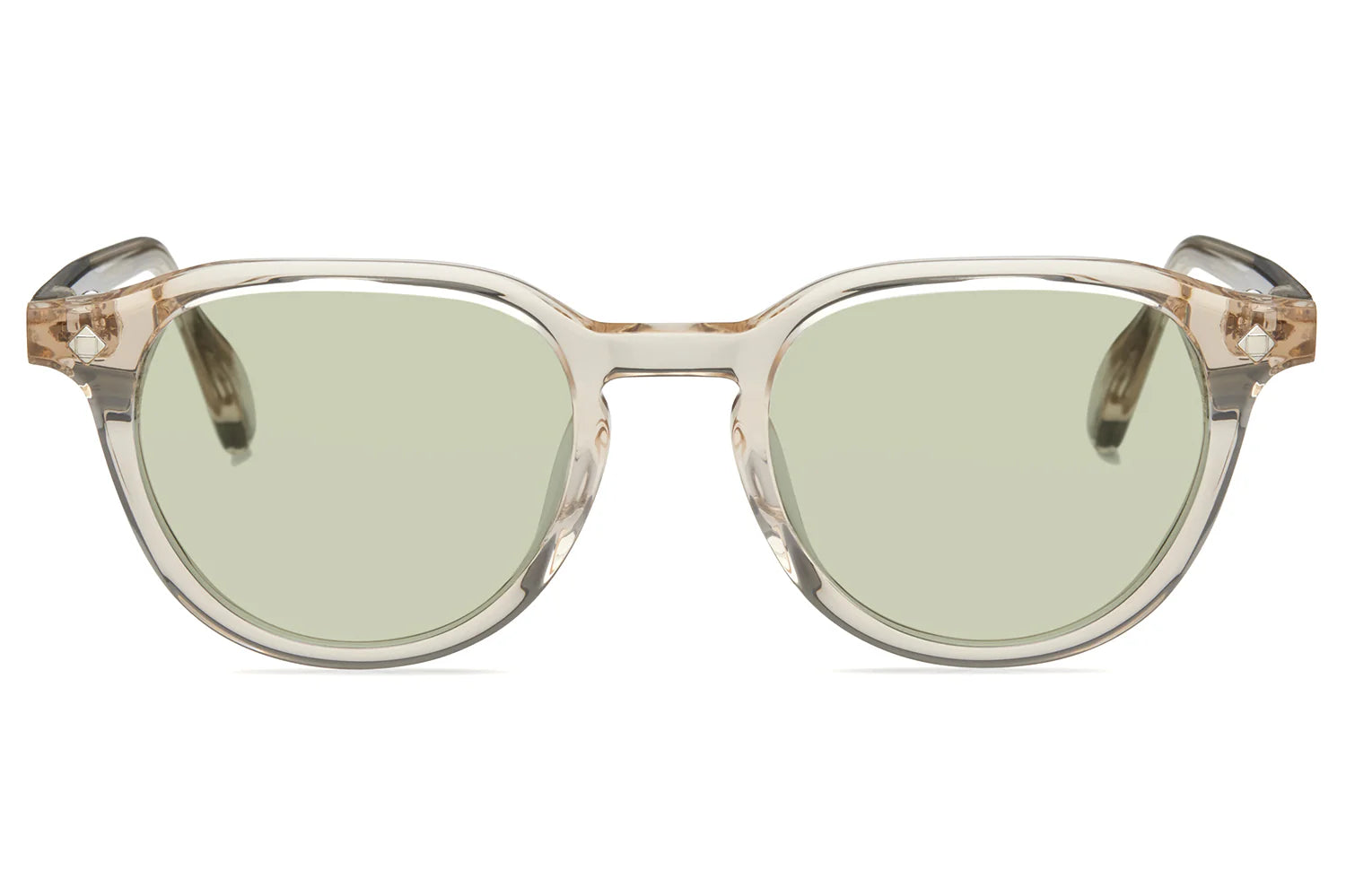 LUNETTERIE GENERALE SUNGLASSES - DESERT RAIN SMOKED CRYSTAL/PALLADIUM GREEN 50