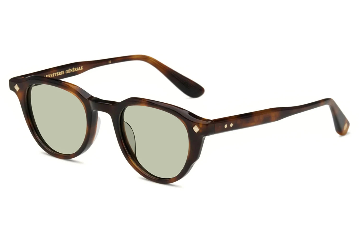 LUNETTERIE GENERALE SUNGLASSES - ENFANT TERRIBLE 2022 M TORTOISE/14K GOLD SOLID GREEN G1 48