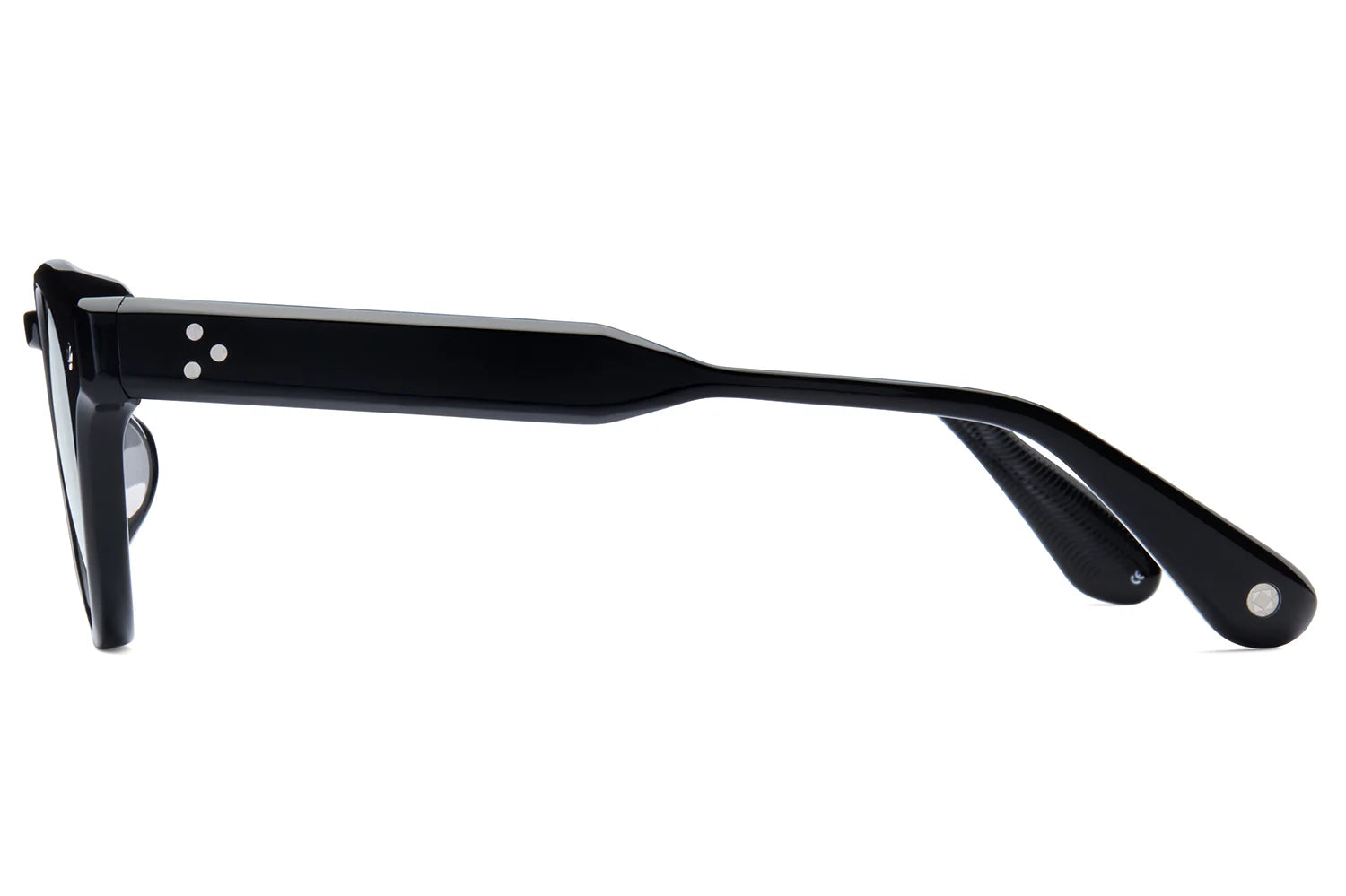 LUNETTERIE GENERALE SUNGLASSES - GOLDEN HOUR BLACK/PALLADIUM SOLID BLUE 50