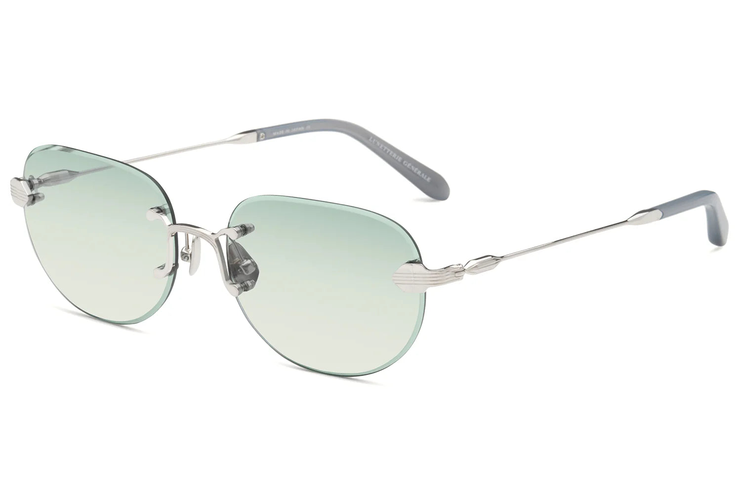 LUNETTERIE GENERALE SUNGLASSES - LOST IN TRANSLATION GREY/PALLADIUM GRADIENT BLUE GREEN 55