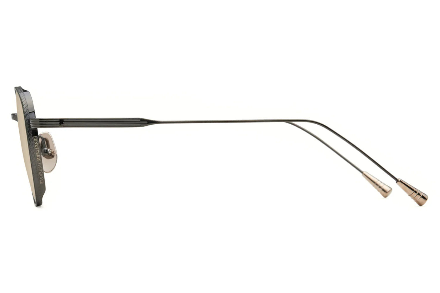 LUNETTERIE GENERALE SUNGLASSES - STUDIO 54 GUNMETAL 18K GOLD SOLID BRONZE 50