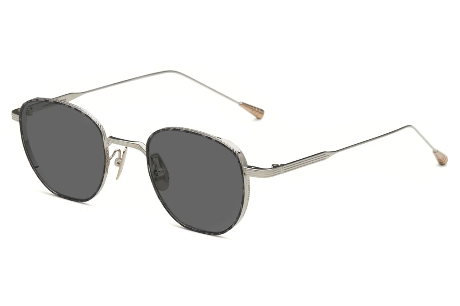 LUNETTERIE GENERALE SUNGLASSES - STUDIO 54 PALLADIUM WHITE GOLD SOLDIFD GREY 50