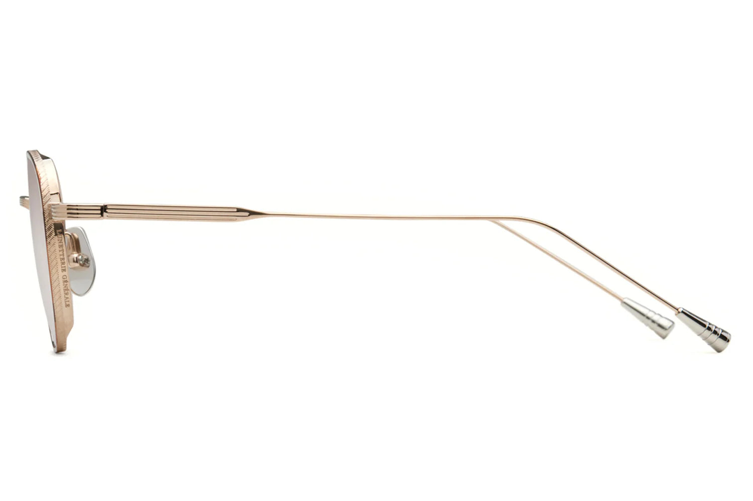 LUNETTERIE GENERALE SUNGLASSES - STUDIO 54 WHITE GOLD/LBROWN 49