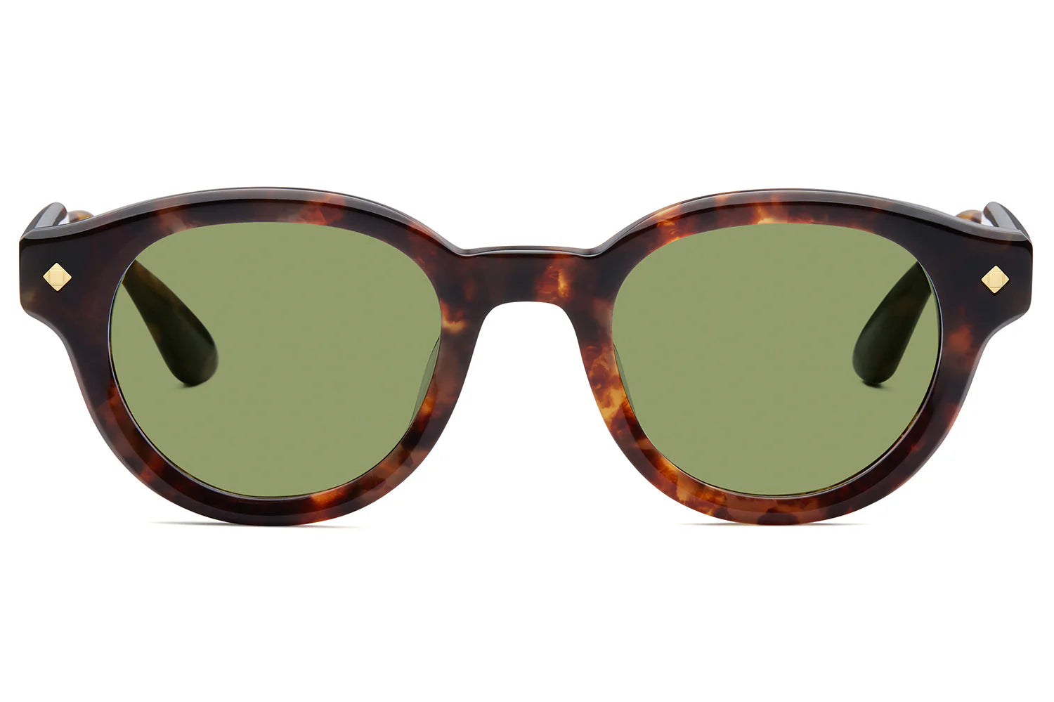 LUNETTERIE GENERALE SUNGLASSES - THE GIFT MORTALITY TORTOISE/24K GOLD SOLID GREEN 49