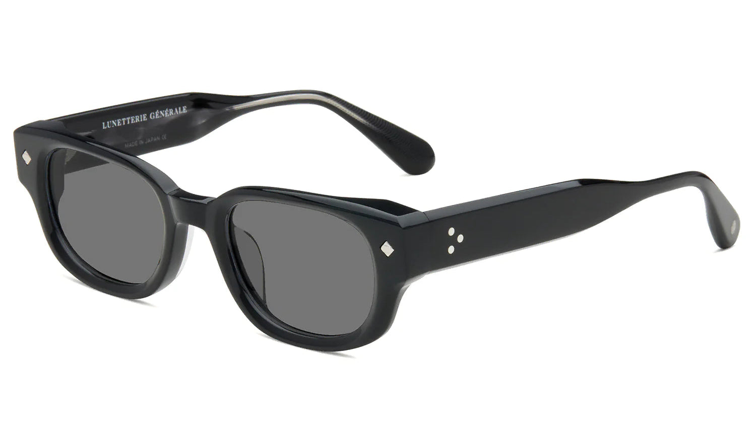 LUNETTERIE GENERALE SUNGLASSES - TOUT JAMAIS BLACK & SMOKE/PALLADIUM SOLID GREY 51