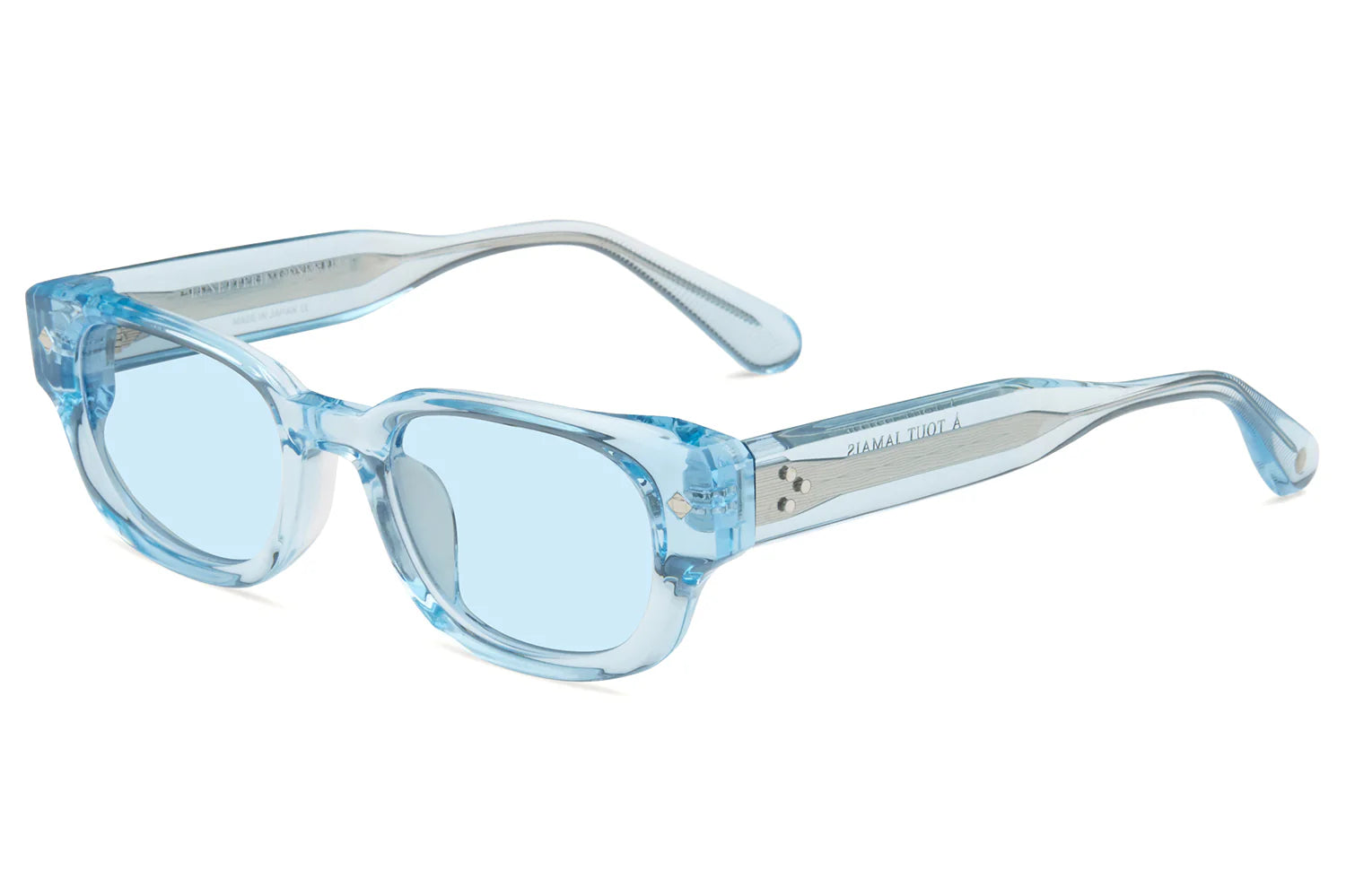 LUNETTERIE GENERALE SUNGLASSES - TOUT JAMAIS BLUE CRYSTAL/PALLADIUM SOLID BLUE 51