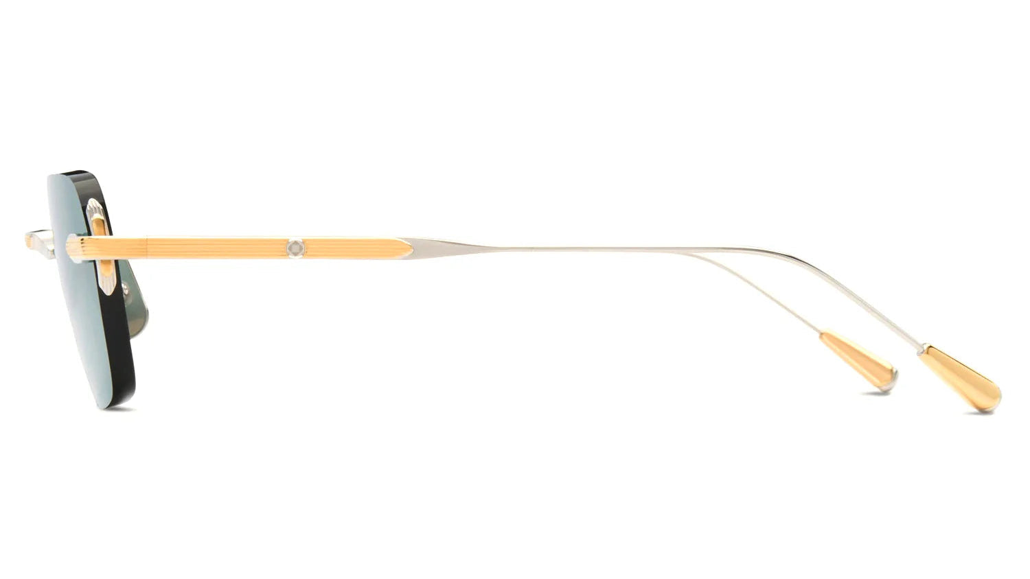 LUNETTERIE GENERALE SUNGLASSES - WABI-SABI BLACK/PALALADIUM SOLID INDIGO BLUE 54