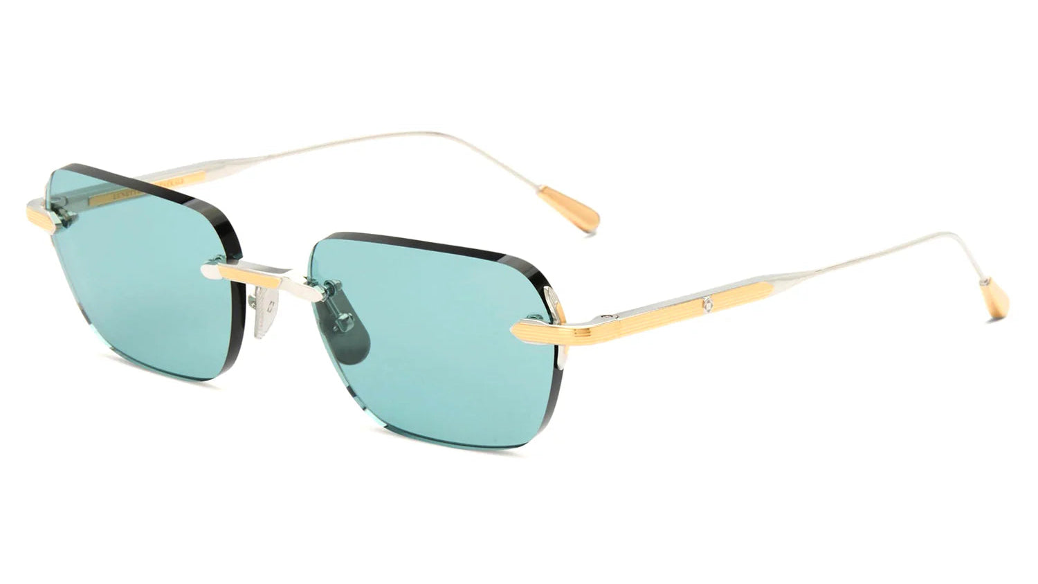 LUNETTERIE GENERALE SUNGLASSES - WABI-SABI BLACK/PALALADIUM SOLID INDIGO BLUE 54