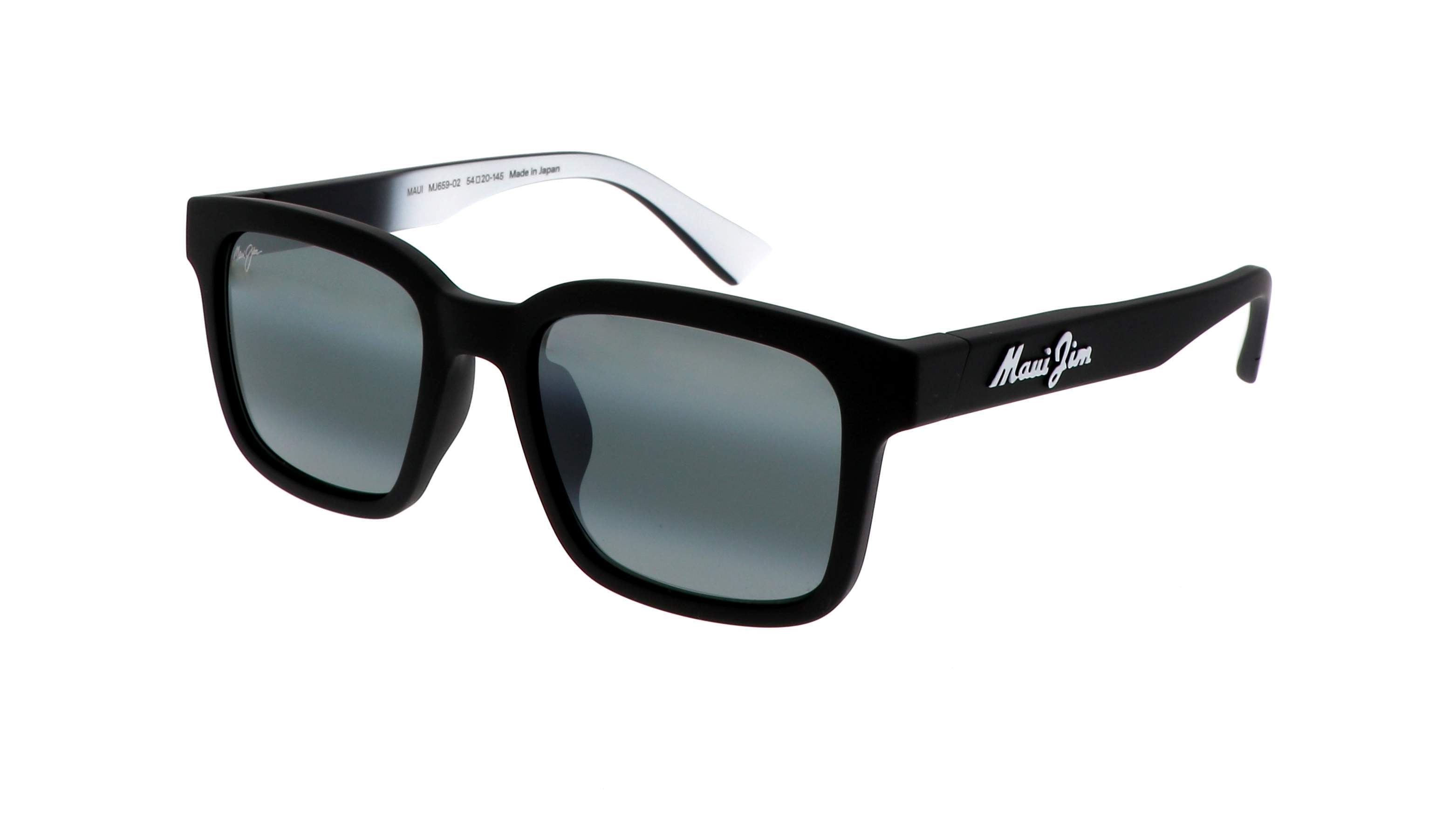 MAUI JIM SUNGLASSES - 659 02 GREY OPIOPIO AF MATTE BLACK