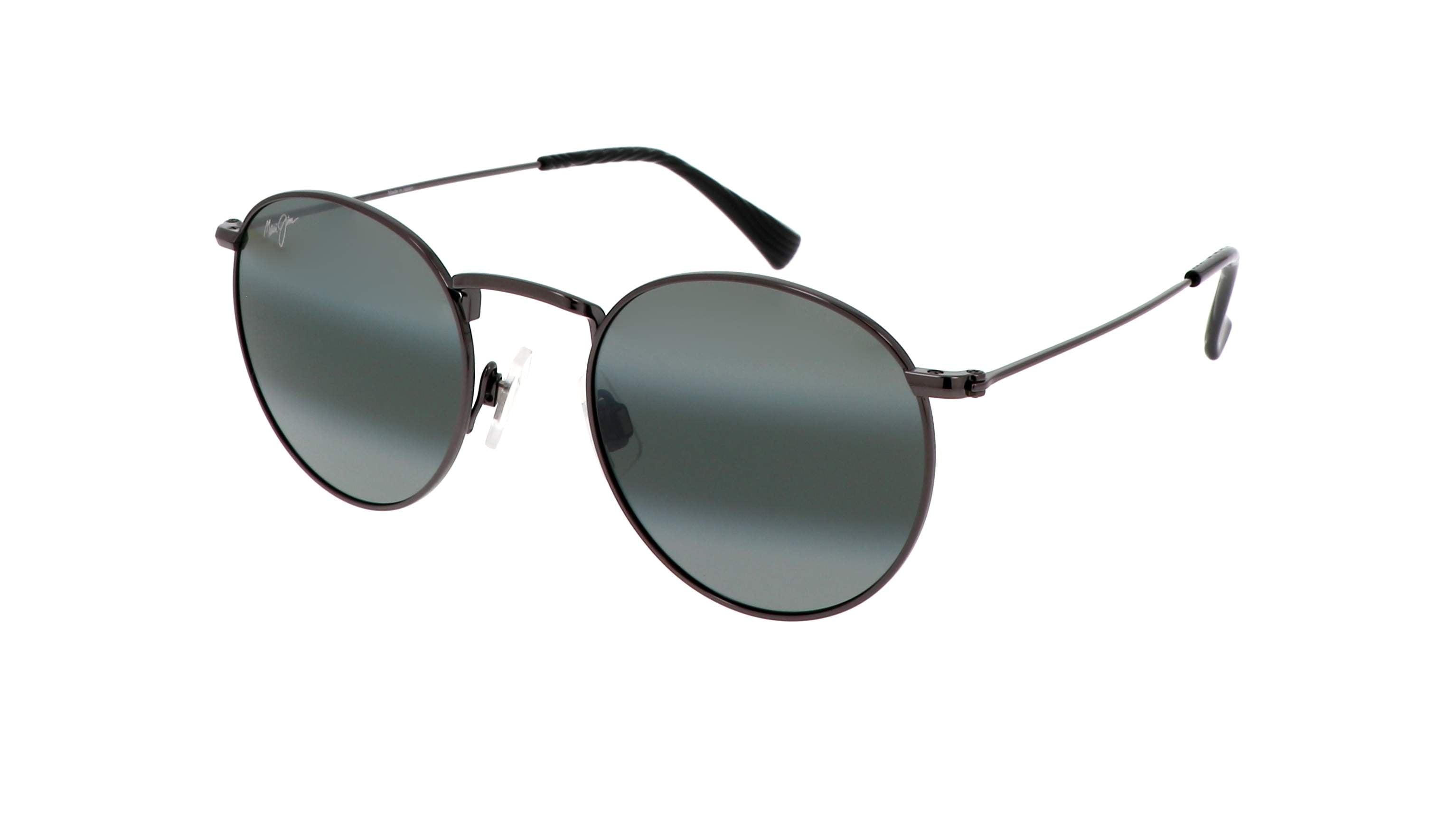 MAUI JIM SUNGLASSES - 667 17A Grey Pukaua Shiny Dark Ruthenium