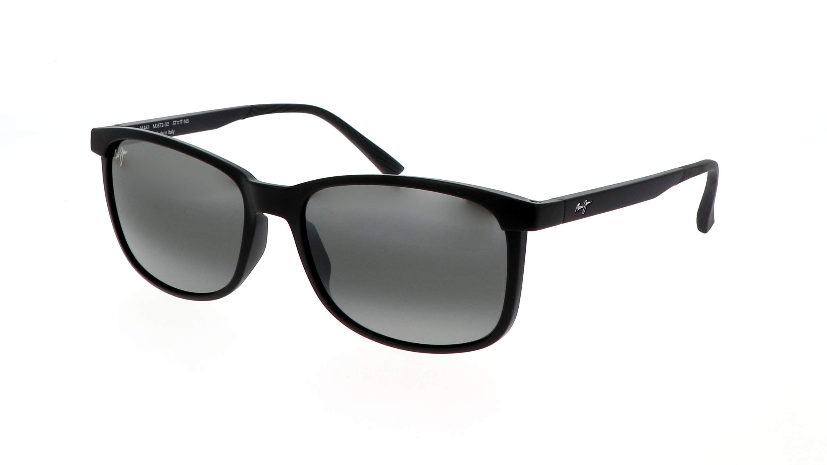 MAUI JIM SUNGLASSES - 672 02 GREY HULILI MATTE BLACK