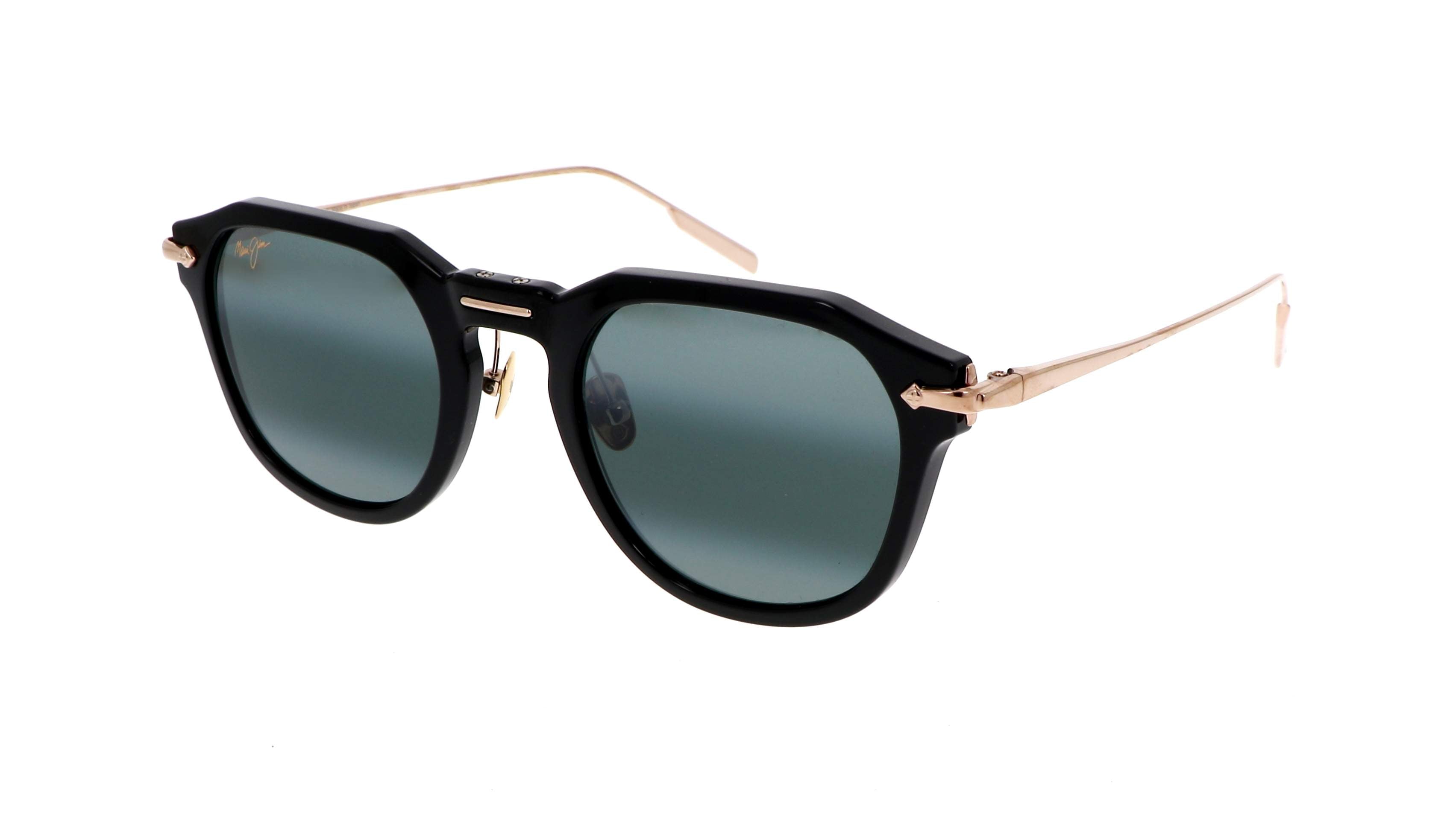 MAUI JIM SUNGLASSES - 837 02 GREY ALIKA BLACK W/ GOLD