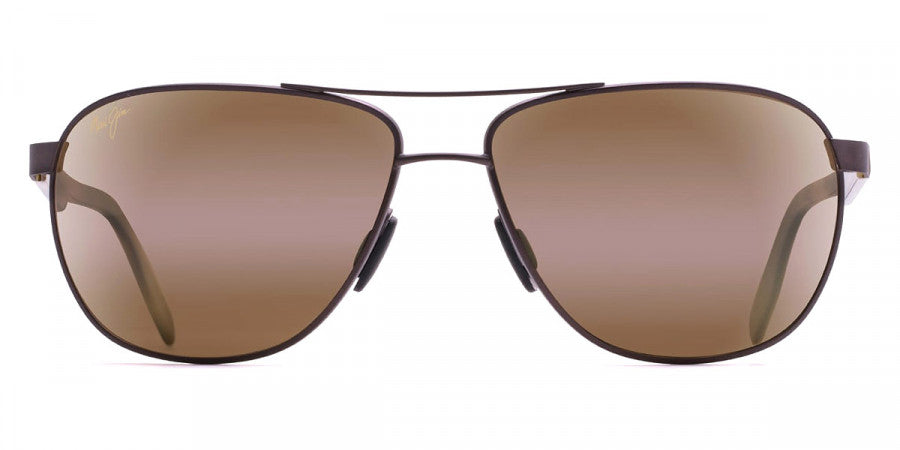 MAUI JIM SUNGLASSES - CASTLES H728-01M 61 - Matte Chocolate