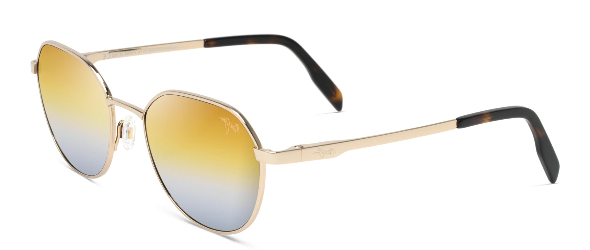 MAUI JIM SUNGLASSES - DGS845 16 GOLD TO SILVER HUKIKAU GOLD MAETAL