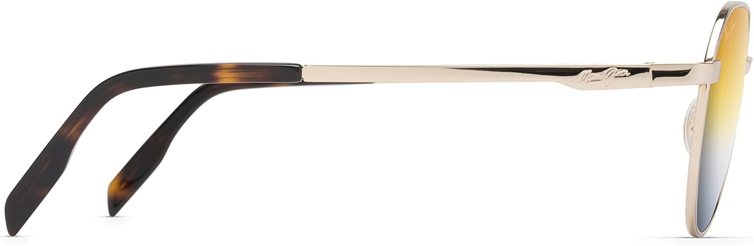MAUI JIM SUNGLASSES - DGS845 16 GOLD TO SILVER HUKIKAU GOLD MAETAL