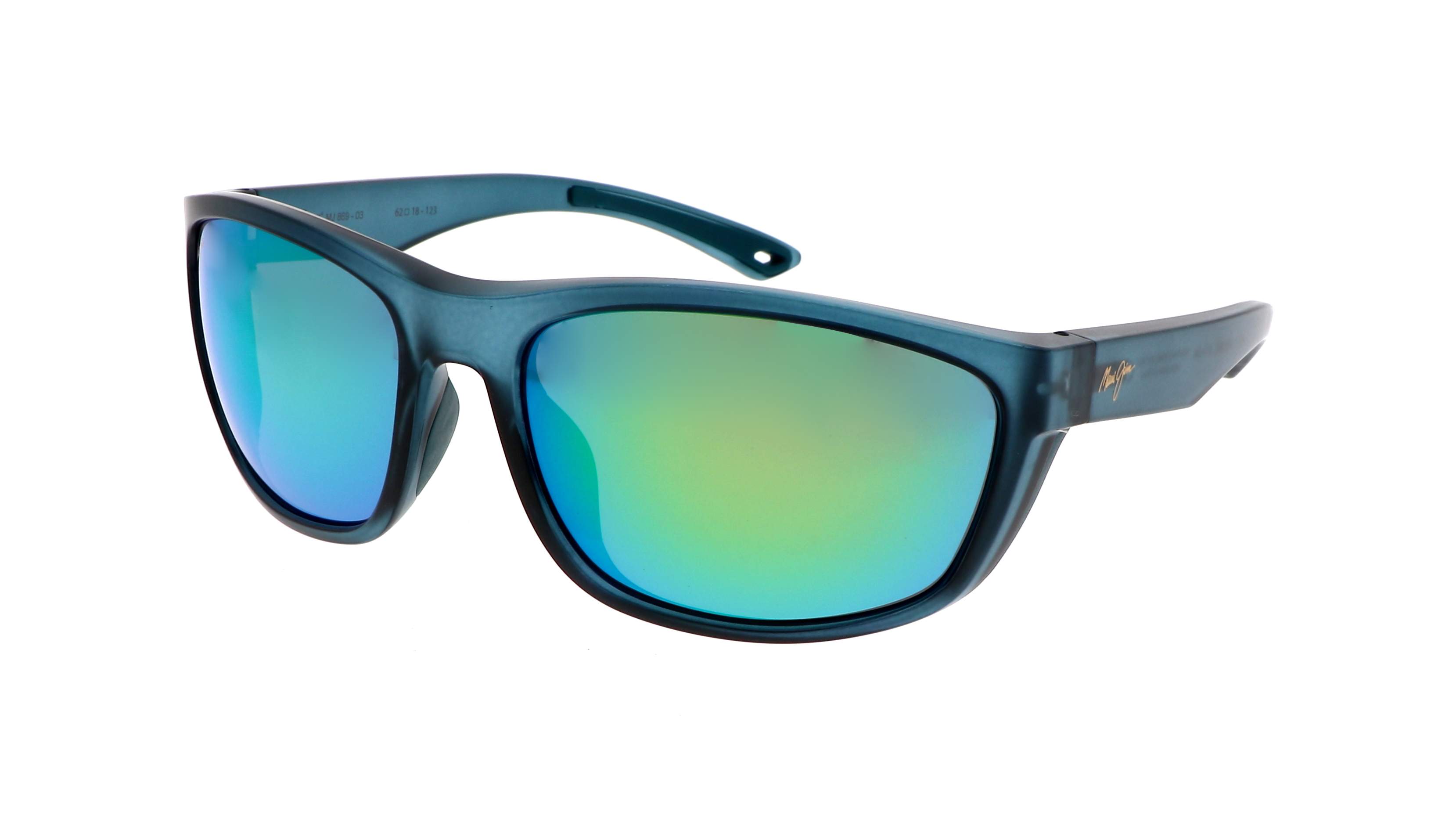 MAUI JIM SUNGLASSES - GM869 03 MAUI GREEN R NUU LANDING MATTE TEAL W/ AQUA