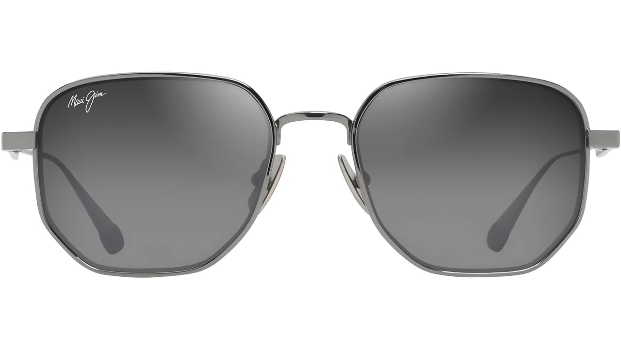 MAUI JIM SUNGLASSES - GS633 17 GREY LEWALANI SHINY LIGHT RUTHENIUM